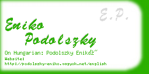 eniko podolszky business card